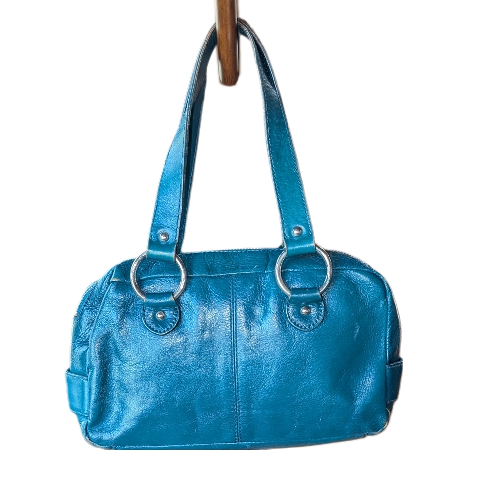 Banana Republic Blue Leather Women's Handbag - Picture 3 of 9